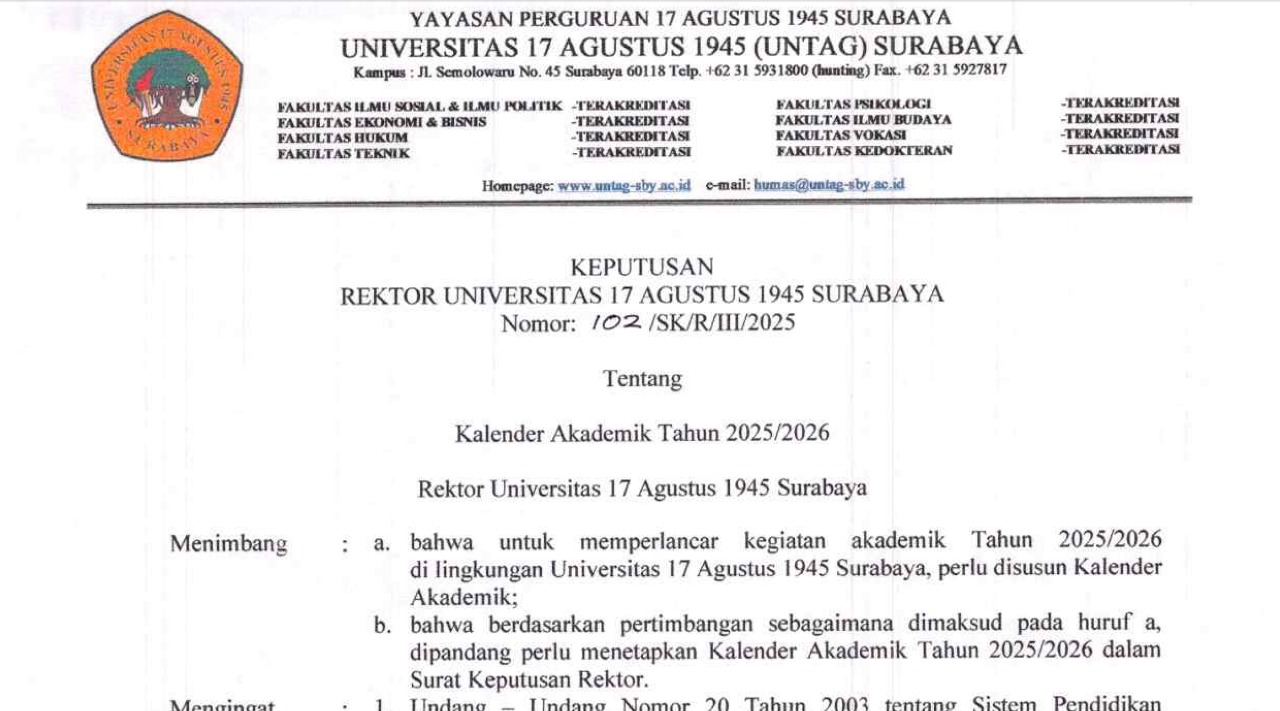 Kalender Akademik 2025/2026