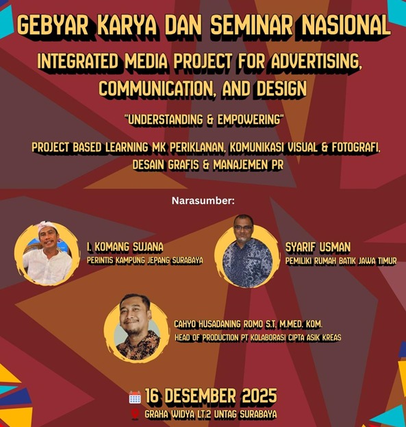 Ilmu Komunikasi UNTAG Surabaya Gelar Gebyar Karya dan Seminar Nasional Berbasis Project Based Learni
