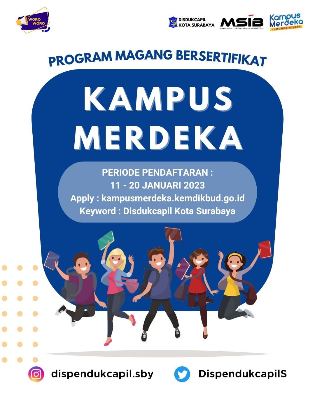 Program MBKM MSIB di Dispenduk Capil Surabaya