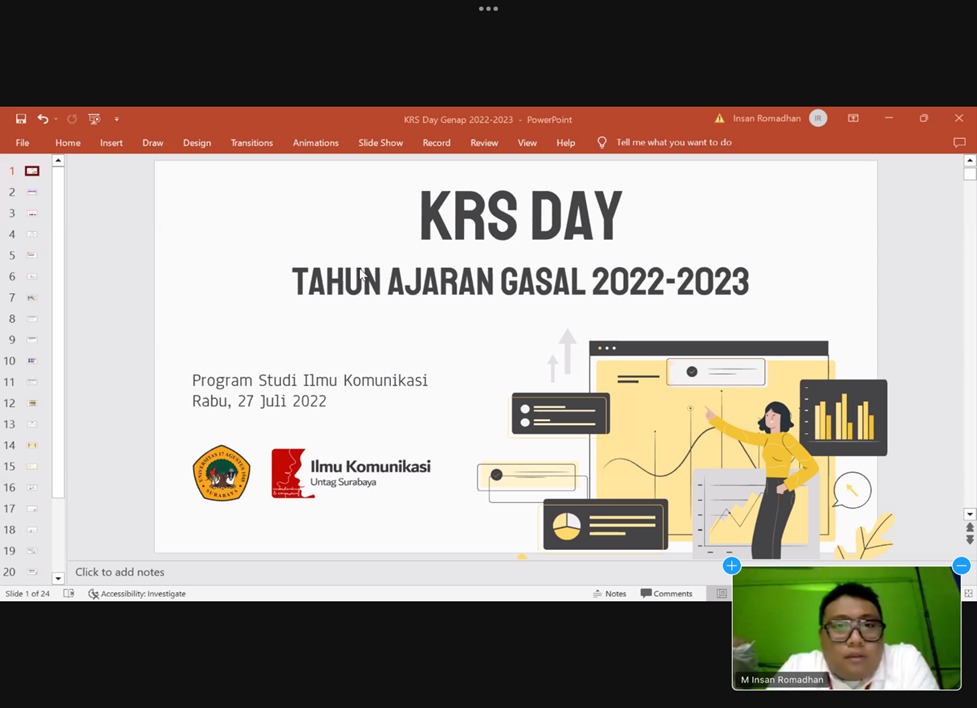 Kegiatan Pengarahan KRS Day Prodi Ilmu Komunikasi Untag Surabaya