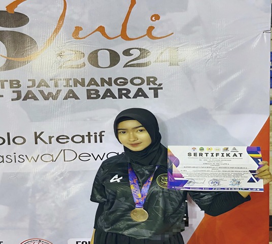 Amelia Putri Raih Medali Perunggu Dalam Kejuaraan Pencak Silat Paris Van Java Champions 2 2024