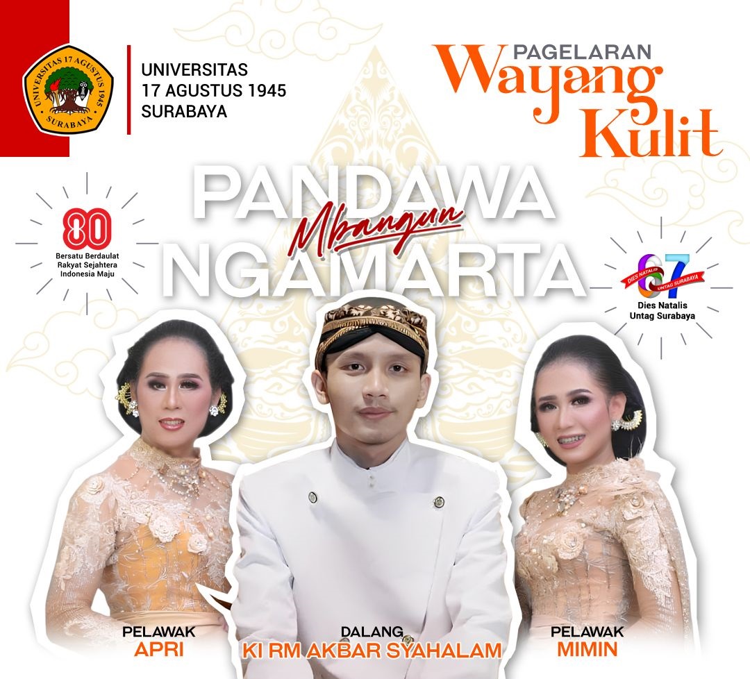 Untag Surabaya adakan Pagelaran Wayang Kulit Pandawa Mbangun Ngamarta