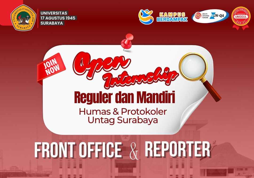 Humas & Protokoler Untag Surabaya membuka Open Internship Reguler dan Mandiri