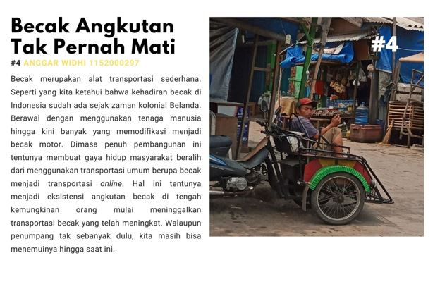 Becak Angkutan Tak Pernah Mati