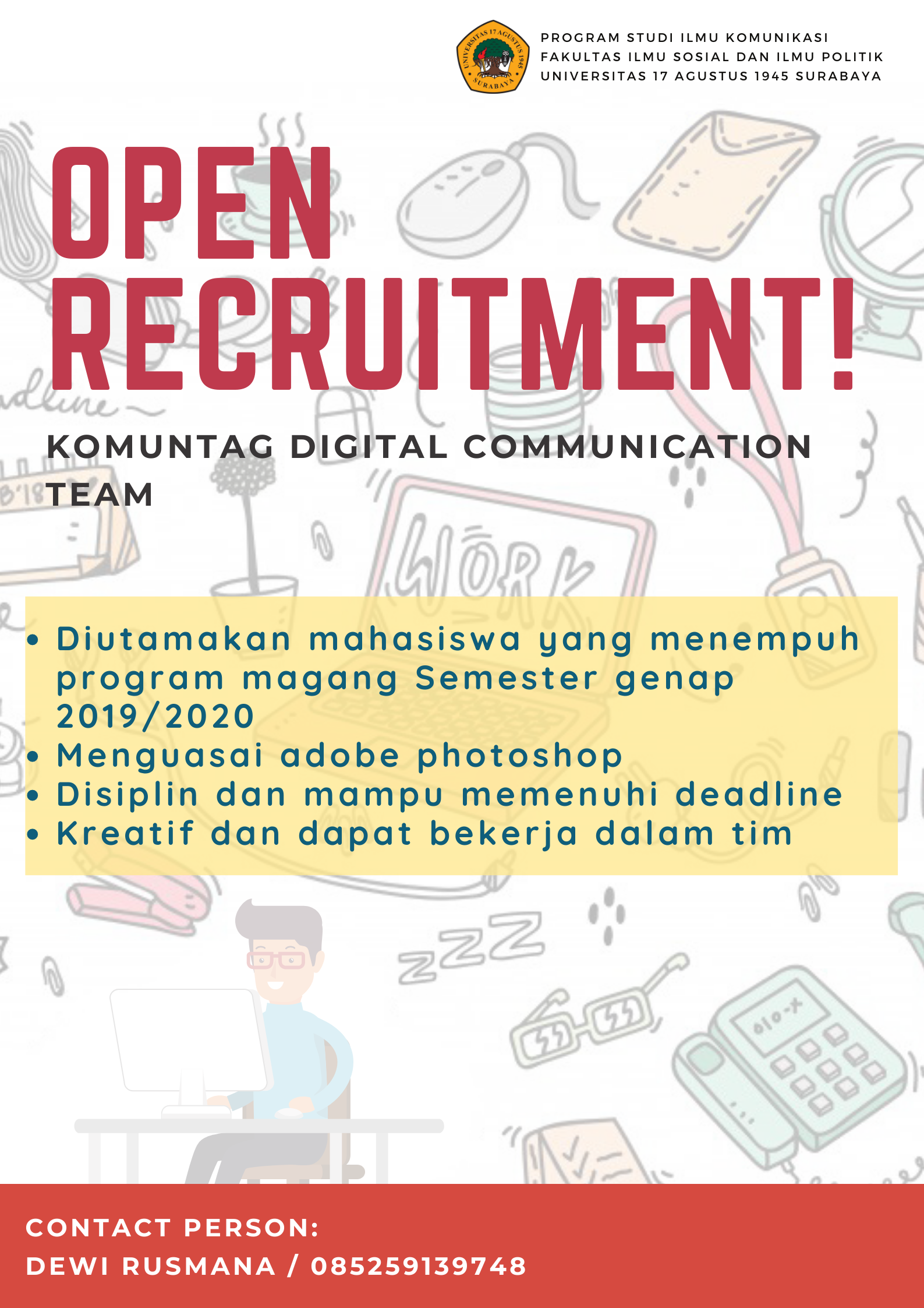 Open Recruitment Komuntag Digital Communication Team